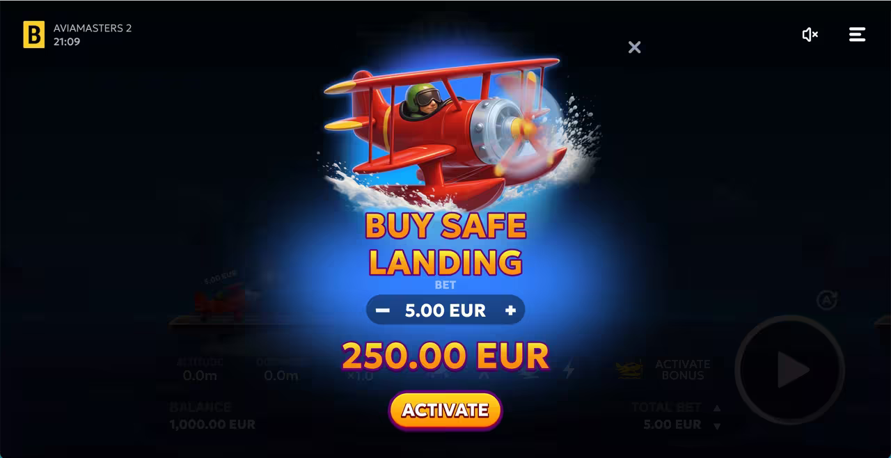 Aviamasters 2 Safe Landing mode gameplay screen